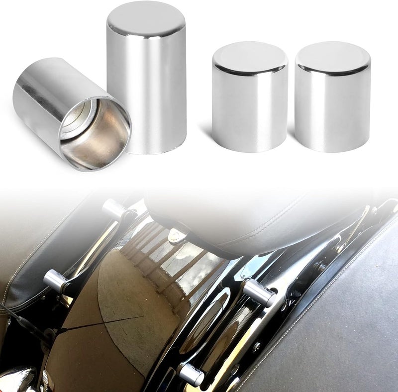 Goldfire Harley Docking Hardware Covers Kit Detachable Magnet 4 Point Caps for Touring Street Glide Electra Glide Road Glide Road King 2009-2024 Accessories (4 PCS Chrome) - Image 1